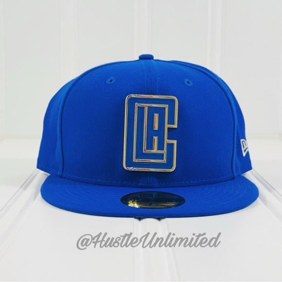 LA Clippers Golden Front New Era 59Fifty NBA Fitted Hat / Cap Adult Size 7 1/2 - Picture 2 of 8